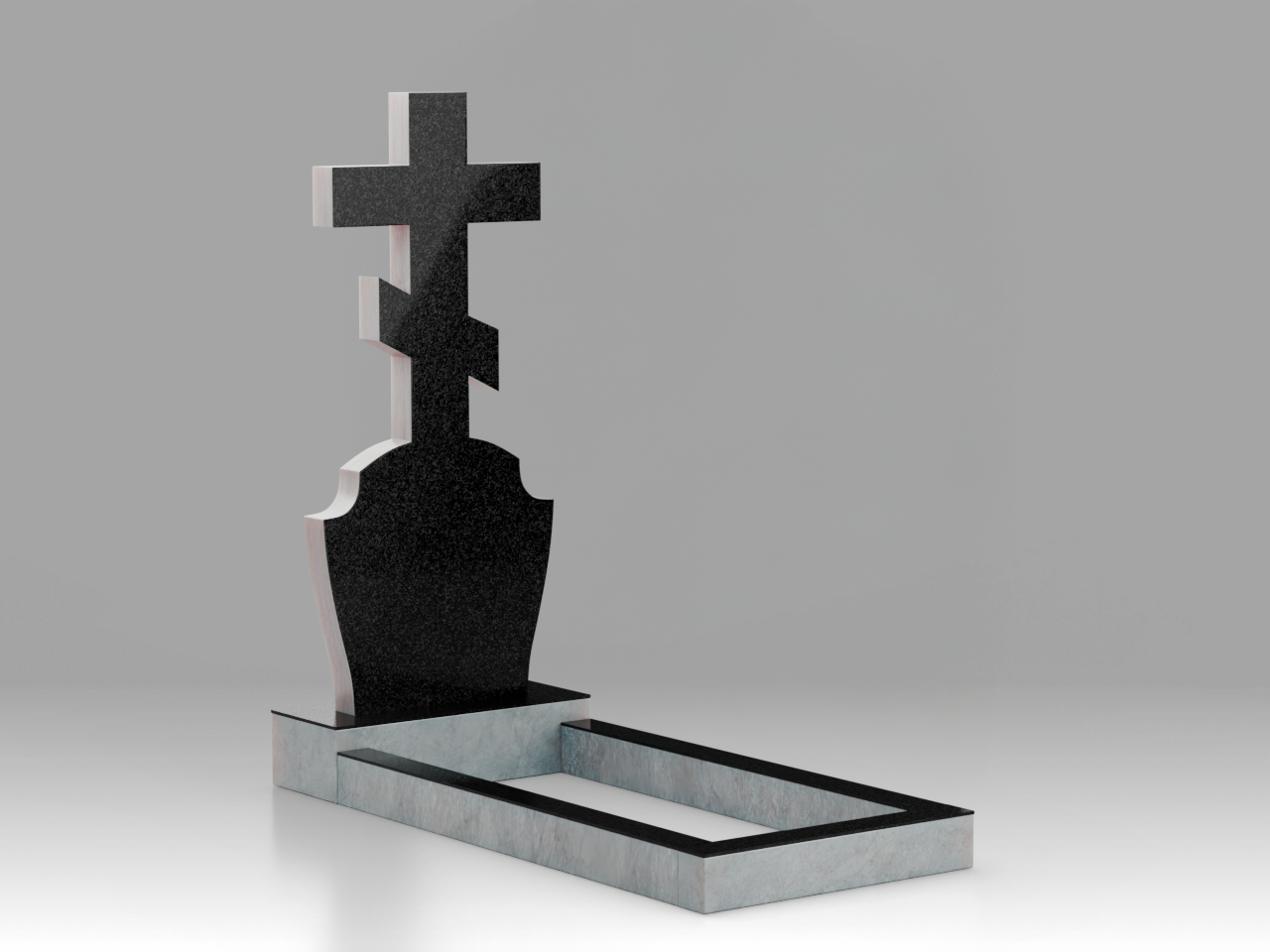 Памятник 21 крест с цветником 120х60