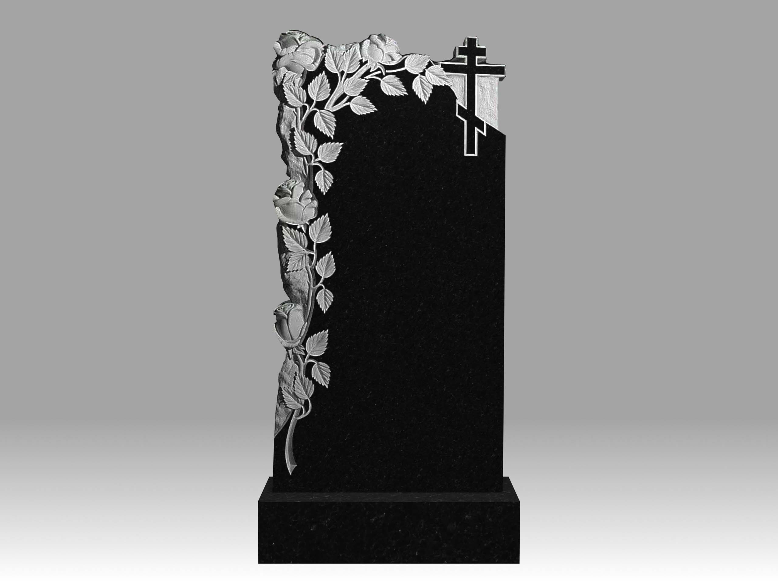 Памятник 17К цветы и крест 120х60