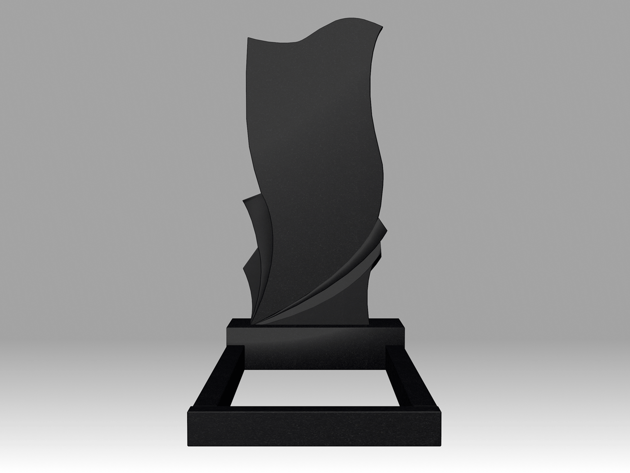Памятник 6К фигурные волны с цветником 120х60