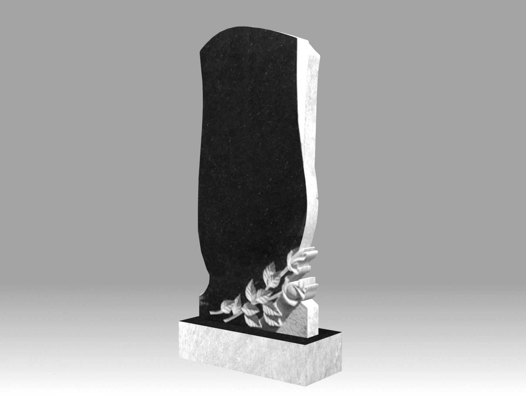 Памятник 16О с цветами 90х45
